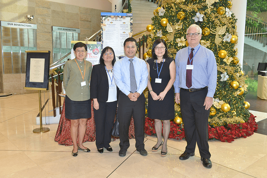 Singaporean Minister of Social and Family Development, Desmond Lee (middle) posed with NAI leaders
